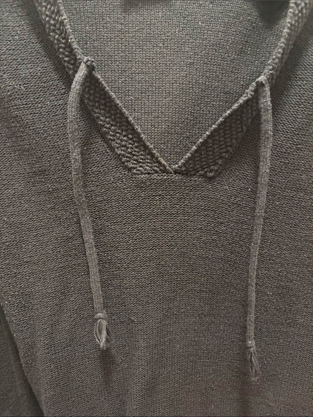 Columbia Women’s L Black Cotton Hooded Lace Up Sweater Pullover - Picture 4 of 9
